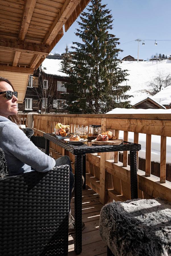 Spacieux Duplex Avec Vue La Clusaz Esterno foto