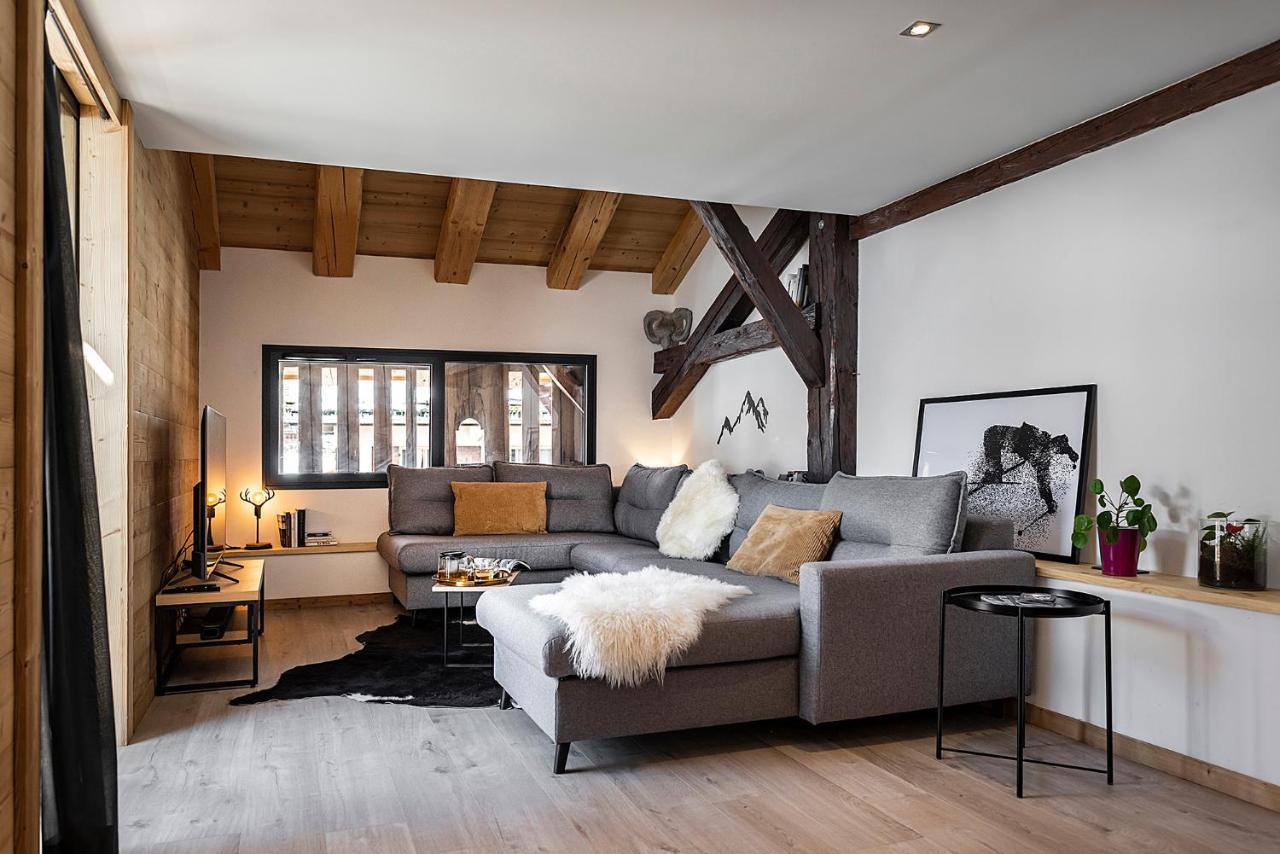 Spacieux Duplex Avec Vue La Clusaz Esterno foto