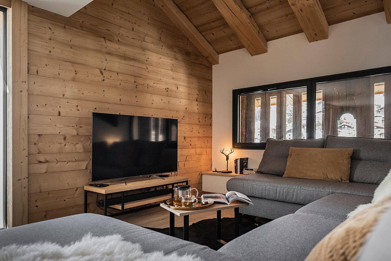 Spacieux Duplex Avec Vue La Clusaz Esterno foto